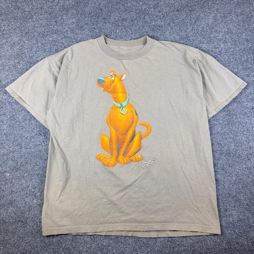 Vintage Scooby Doo T Shirt Mens XL Brown Cartoon Network Single Stitch 90s