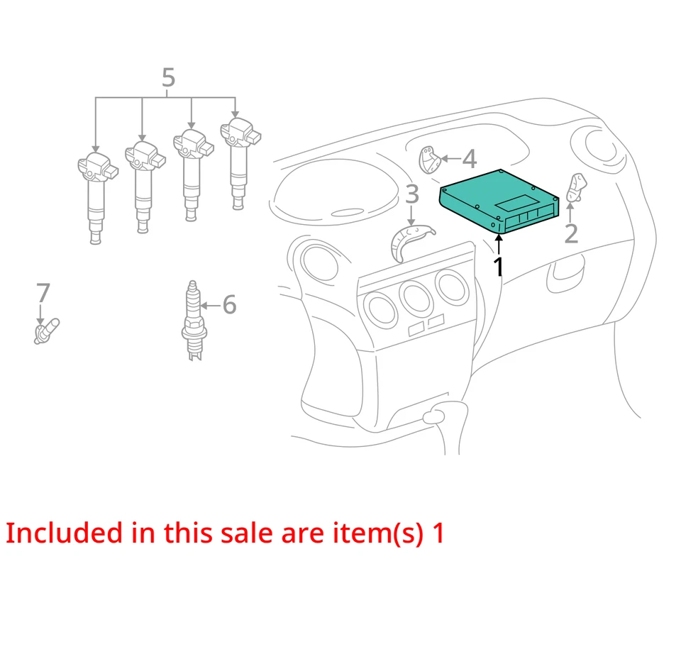 Módulo de control electrónico ECM del motor tablero derecho compatible con 02 ECHO 27242167 Foto 4 de 4