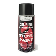 Calfire Heat Resistant Matt Black Stove BBQ Fireplace 400ml Spray Paint