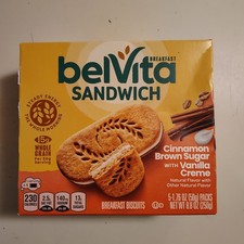 New Belvita Sandwich Cinnamon Brown Sugar Vanilla Creme Biscuits 8.8oz 5-Pk