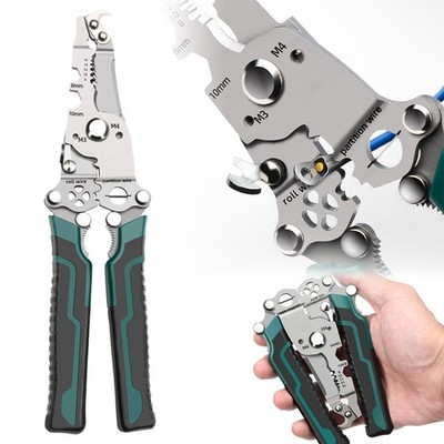 18 in 1 Multifunctional Foldable Wire Stripper Crimper Cable Cutter Pliers OY