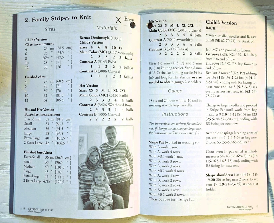 Bernat Forever Denim Instruction Booklet 530119 For Adult/Child Knit & Crochet - Image 2 of 4