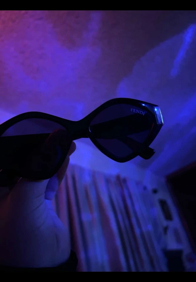 Fendi First Women's Sunglasses. Black Sunglasses with Gold Accents - Image 3 of 4