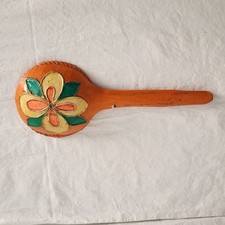 Specchio vintage in legno con fiori intagliato a mano dipinto a mano fondo arrotondato 