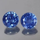 LOVELY VVS PAIR HEATED ONLY 4.1MM ROUND THAILAND BLUE SAPPHIRE NATURAL