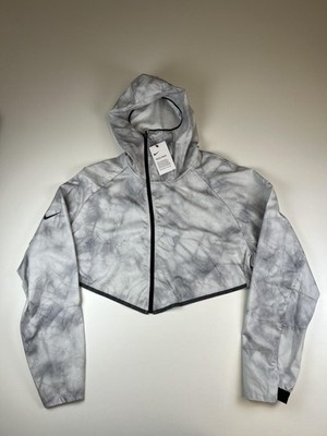 Nike Jacket Mens 2XL Gray Tech Pack Running Cropped Hooded Reflective BV5689-043