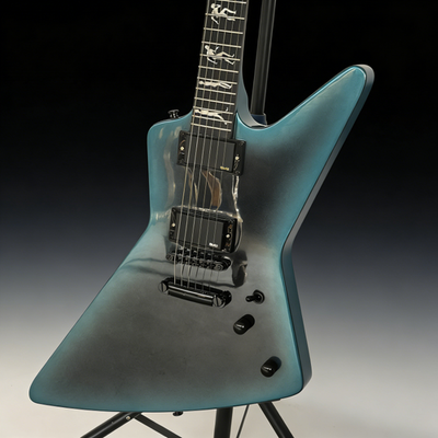 #ad Blue Burst James Hetfield Explor Electric Guitar Werewolf Inlay H H Black Parts $216.90