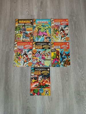 Hulk Dracula Lives Marvel Comic Bundle Vintage Book 247 248 249 250 255 256