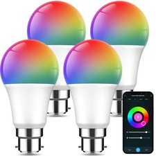 Pack of 4 Gosund B22 8W WiFi RGB Smart LED Light Bulb Amazon Alexa Google Home