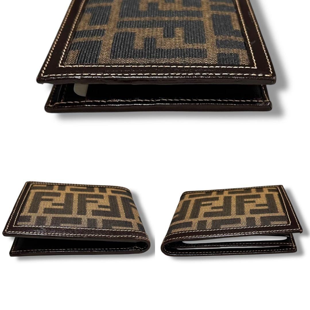 Fendi Zucca Wallet Bifold Brown Leather Unisex near mint gift | eBay