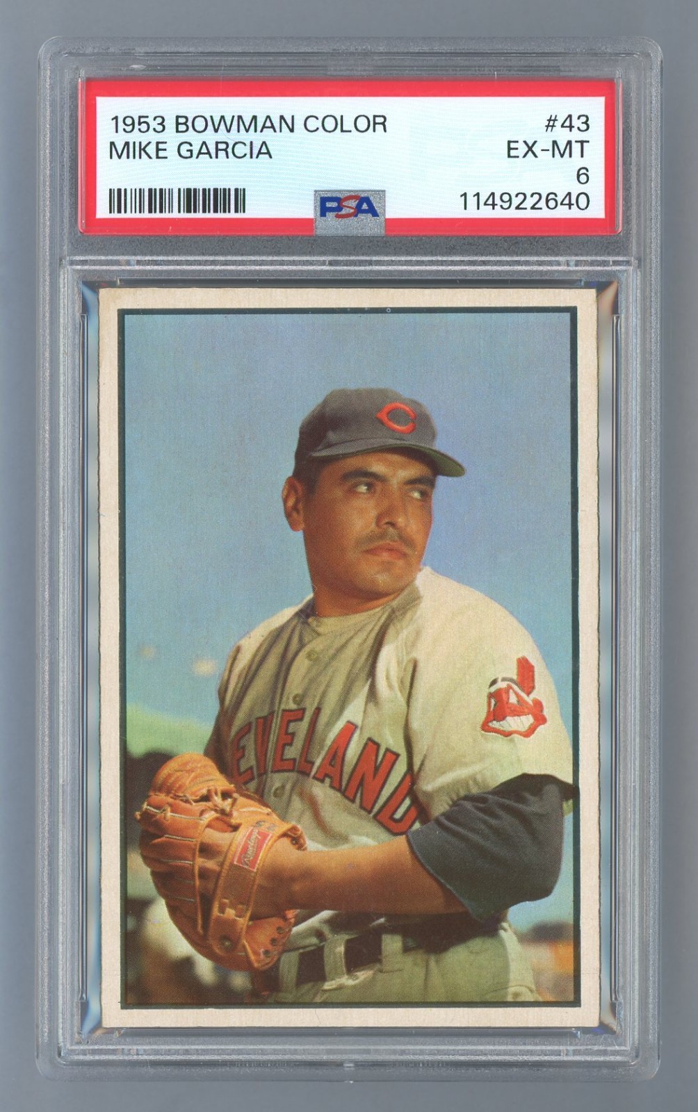 1953 Bowman Color #43 Mike Garcia PSA 6 EX+MT #114922640