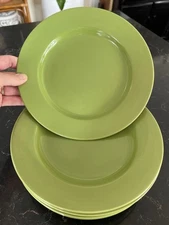 Set Of (6) Bright Avocado Green 9” Salad Plates “Dash Of That”
