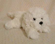 Vintage Toys R Us Animal Alley Bichon Frise Shaggy White Puppy Dog Plush 10  