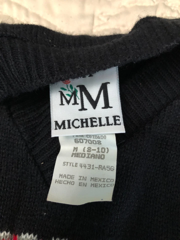 My Michelle Mujer Negro Jersey Suéter Chaleco y Amy Byer Rojo-Negro Falda Foto 2 de 4