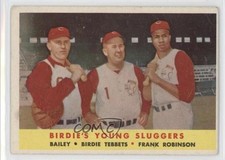 1958 Topps Ed Bailey Birdie Tebbetts Frank Robinson #386 HOF 2u3