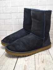 Womens Ugg Australia Classic Short Navy Pull On Ankle Boots UK 8.5 EUR 41