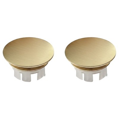 2Pcs Replacement Sink Hole Cover Trim Rings Cap Double Layer Round Overflow Plug