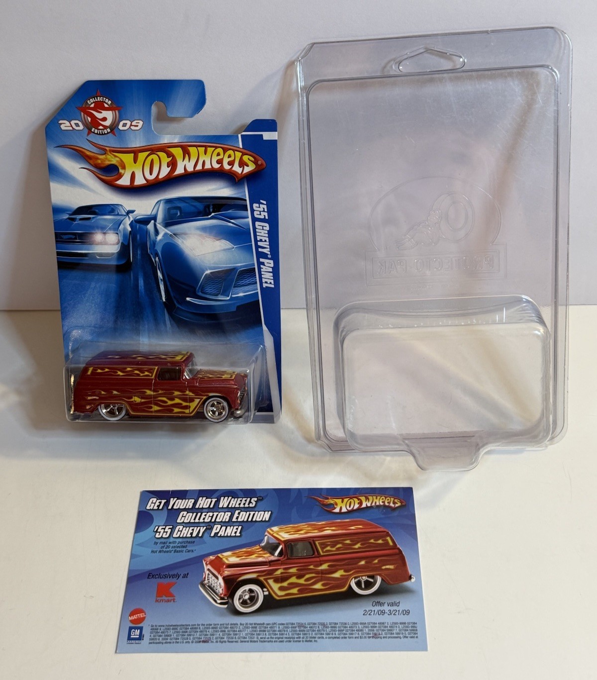Hot Wheels 1955 ‘55 Chevy Panel 2009 Collector Edition w Kmart Cert & Case