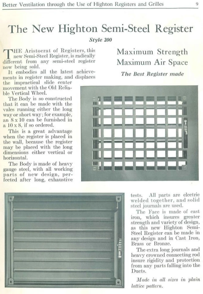 Brazo de ajuste de ventilación de calor de colección ornamentado-victoriano-fundido-hierro fundido-registro para piezas/restos Foto 2 de 4