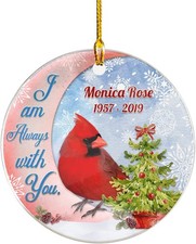 Personalized Memorial Ornaments I Am Always with You Acrylic Ornament Cardina...