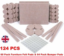 124X Felt Pads Furniture Pads Self Adhesive Furniture Floor Chair Leg Protectors