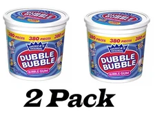 2 Pack - Dubble Bubble Bubble Gum, 380 Pcs.