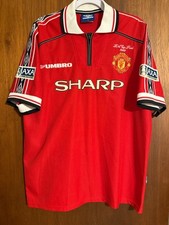 Player Issue 1999 FA Cup Final Manchester United #2 G. Neville XL shirt