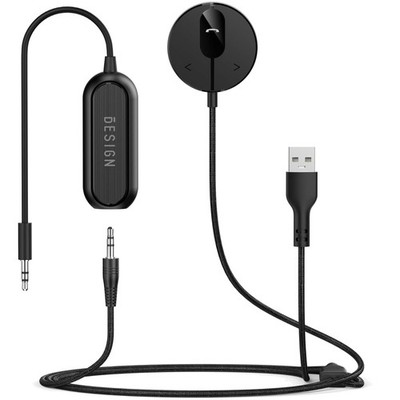 BK01 Bluetooth Car Kit: Wireless Aux Receiver with Noise Filter for Clear Calls