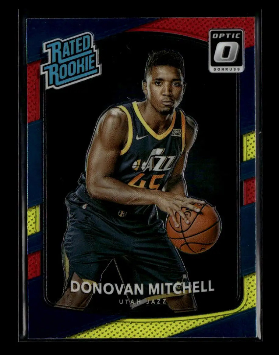Donovan Mitchell 2017 Optic #188 Red & Yellow Price Guide - Sports