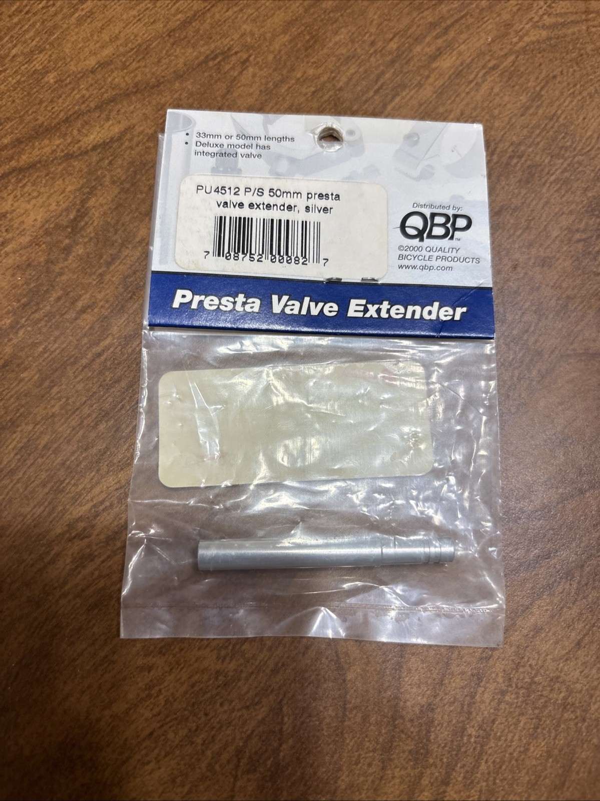 Problem Solvers Presta Bike Wheel Tube Valve Extender - 50mm - Silver