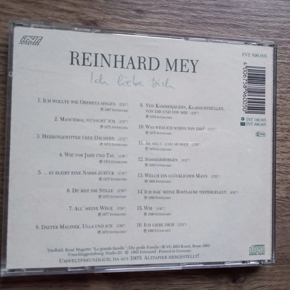 Reinhard Mey - Ich Liebe Dich - Bild 2 von 2