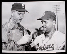 1957 Roy Campanella &  Walter Alston Brooklyn Dodgers Last Season in NY, Type 1