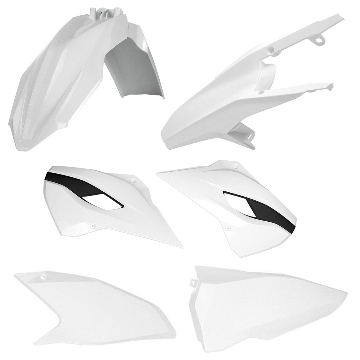 Kit plastique Husqvarna TE FE 2014-2016 blanc pour habillage moto