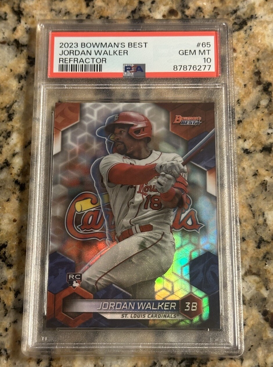 2023 Bowman's Best Jordan Walker RC Refractor #65 - PSA 10 St. Louis Cardinals