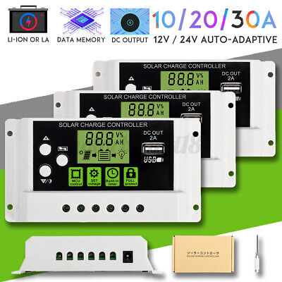 Batterie Solar Controller Ladegerät Flexibel Set 10A 20A 30A Pwm Panel Regler