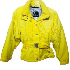 Head Yellow Vintage Belted Ski Snowboard Jacket Thermal Insulated Hong Kong 8