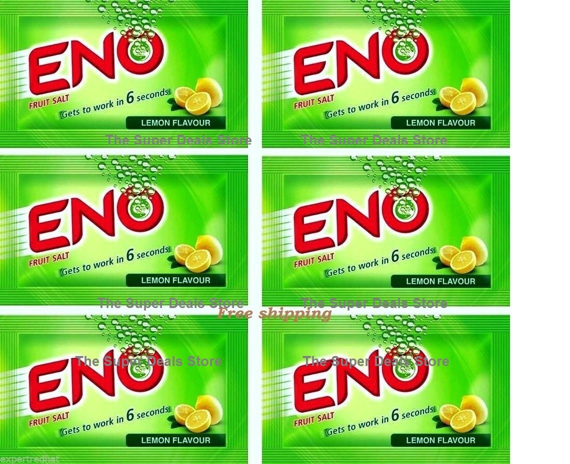 18 Sachets ENO Fruit Salt Relieves Acidity Stomach Gas Lemon