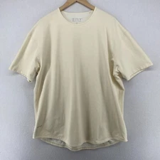 BYLT Shirt Mens 2XL LUX Drop Cut Premium Basics Gym Short Sleeve Off Ivory