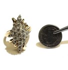 14k yellow gold 1.95ct SI1 VS2 G diamond cluster ring 11.6g estate vintage 8 — photo 4