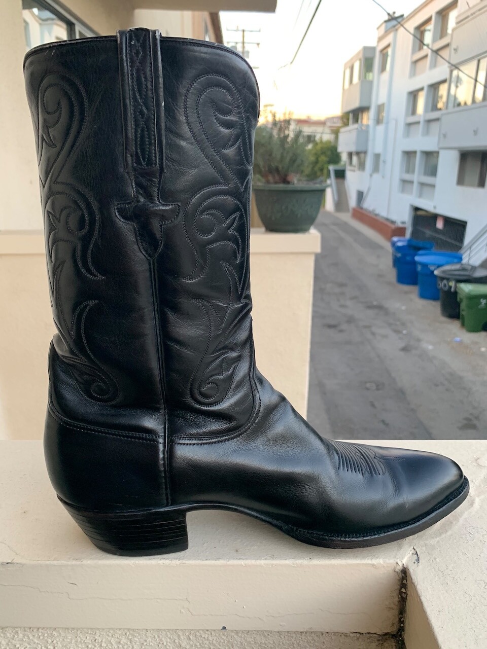 Lucchese Men's Cowboy Boots Size 13 D Black Leather eBay