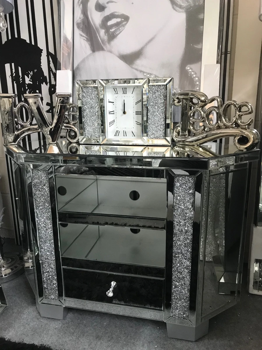 Mirrored corner 2024 tv cabinet