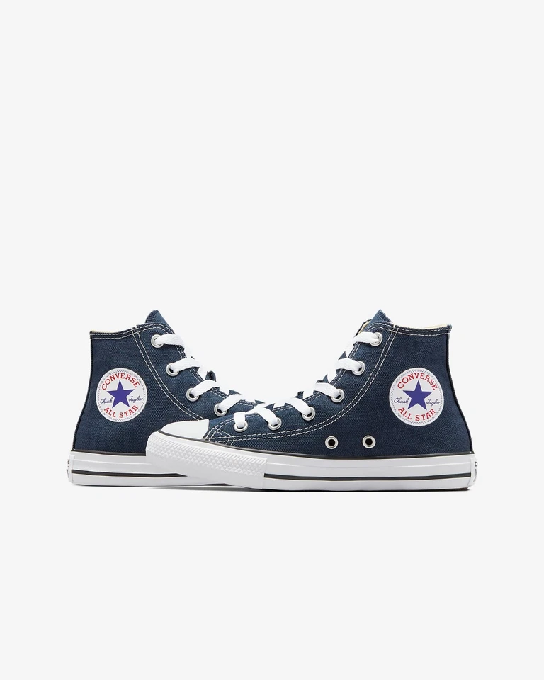 Tênis Converse Chuck Taylor All Star 3J233 azul marinho cano alto juvenil tamanho 12 - Imagem 4 de 4