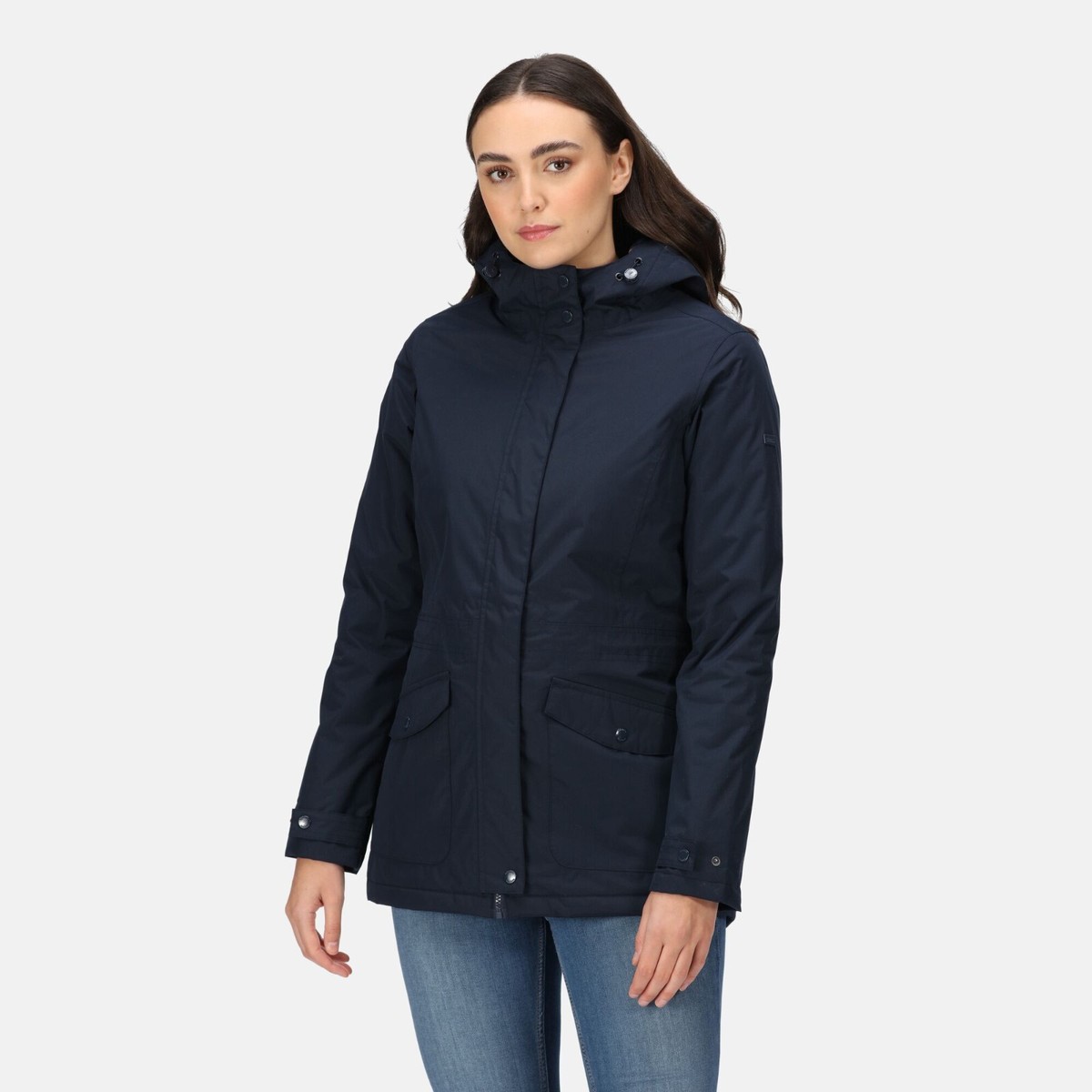 Rain Jacket Ladies Navy Blue Parka Regatta Womens Waterproof