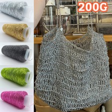 200g Sparkling Metallic Crochet Yarn 1mm Shiny Woven Wire Kniting Thread Sewing