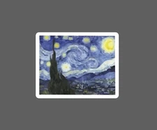 Starry Night Sticker Art Waterproof Artist Abstract Gift NEW