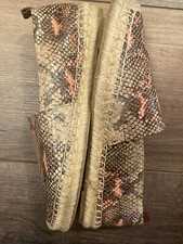 Sam Edelman Khloe Espadrille Flat Loafer - Women's 8.5 - Leather Snake Print