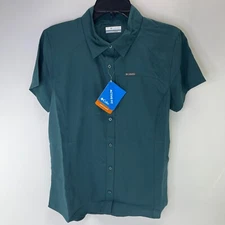 Columbia Kestrel Trail Lite Women’s Shirt Omni-Shade Short Sleeve Green