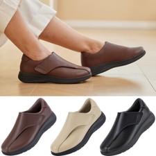 FitVille Womens Extra Wide Diabetic Leather Shoes Dress Shoes Slip On Oxfords