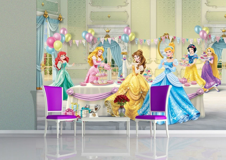 Disney Princess Wallpaper Girls Bedroom photo wall mural in Giant size green - Image 4 of 4