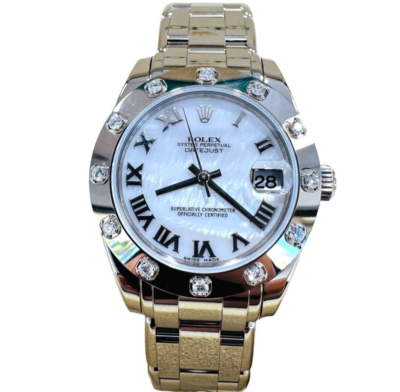Rolex Masterpiece 81319 18K White Gold 34mm MOP Dial 12 Diamond